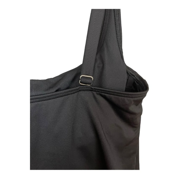 Lands' End Square Neck Underwire Tankini Swimsuit Top in Black Size 2 NWT - Picture 7 of 9